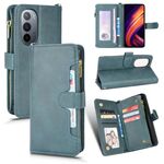 Per Motorola Edge X30 / Edge 30 Pro / Edge+ 2020 Litchi Texture Zipper Leather Case (verde)