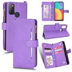 Per Alcatel 1S 2021 / 3L 2021 Litchi Texture Zipper Pelle Telefono (Purple)