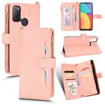 Per Alcatel 1S 2021 / 3L 2021 Litchi Texture Zipper Leather Case (rosa)