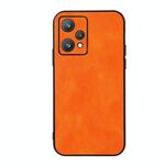 Per Oppo Realme 9 Pro Accurate Hole Accurate Twolor Litchi Texture PE Telefono (Orange)