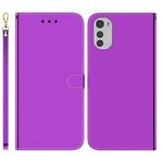 Per Motorola Moto E32 Imited Specchio Surface Inoline Custodia (Purple)