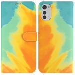 Per Motorola Moto E32 Modello ad acquerello Flip Orizzontale Telefono (Autumn Leaf)