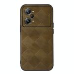 Per Oppo K10 Pro 5G Weave Plaid PU Phone Case (verde)