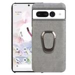 Per Google Pixel 7 Ring Honeycomb PU Skin Telefono (Grey)