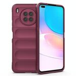 Per Huawei Nova 8i Magic Shield TPU + Flanella Telefono (vino rosso)