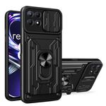 Per OPPO Realme 8i CAMSHIELD SLIDE TPU+PC Custodia PC con slot per schede (nero)