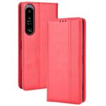 Per Sony Xperia 1 IV Fibbia magnetica Texture Retro Texture Telefono (Red)