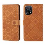 Per OPPO Trova la custodia per telefono in pelle in stile etnico in stile etnico (Brown)