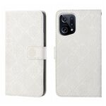 Per OPPO Trova la custodia per telefono in pelle in pelle etnica X5 Pro Etnic (White)