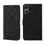 Per Oppo Reno7 Ethnic Ethnic Ethnic Excreated Leather Phone Case (nero)