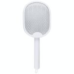Mosquito elettrico a piegatura a rotazione multifunzionale Swatter (bianco)