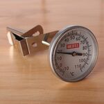 CAFFERTA IMPRESSIONE CAFFERMATO A REGNO A MANO IN ACCIAIO AUSCITA IL Termometro appeso, stile: argento grande piatto