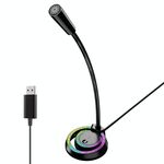 Microfono desktop per computer di illuminazione RGB (F3)