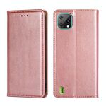 Per Blackview A55 Custodia per telefono in pelle magnetica a colore puro (oro rosa)