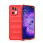 Per Oppo Trova X5 Pro Magic Shield TPU + Flanel Phone Case (rosso)