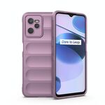 Per Oppo Realme C35 Magic Shield TPU + Flanel Phone Case (Purple)