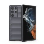 Per Samsung Galaxy S22 Ultra 5G Magic Shield TPU + Flanel Phone Case (grigio scuro)