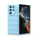 Per Samsung Galaxy S22 Ultra 5G Magic Shield TPU + Flanel Phone Case (azzurro)