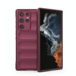 Per Samsung Galaxy S22 Ultra 5G Magic Shield TPU + Flanella Telefono (Vino rosso)