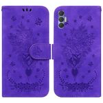 Per Tecno Spark 8p Butterfly Rose Excreated Leath Phone (Purple)