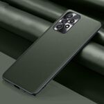 Per la custodia per telefono in pelle semplice di Samsung Galaxy A73 (verde)