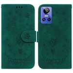 Per Oppo Realme GT Neo3 Butterfly Rose Excreated Leather Phone Case (verde)