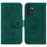 Per Oppo Reno7 5G / Trova X5 Lite Butterfly Rose Excreated Leather Case (verde)