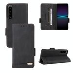 Per Sony Xperia 1 IV Custodia per telefono in pelle di fiocco magnetico (nero)