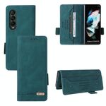 Per Samsung Galaxy Z Fold3 5G Casella di telefono a fili di fiocco magnetico (verde)