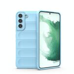 Per Samsung Galaxy S22 + 5G Magic Shield TPU + Flanella Telefono (azzurro)