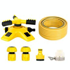 360 gradi Dispositivo di irrigazione a rotazione, stile: con connettore a 6 punti a 4 pezzi e tubo a 6 punti da 10 m