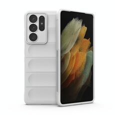 Per Samsung Galaxy S21 Ultra 5G Magic Shield TPU + Flanel Phone Case (bianco)