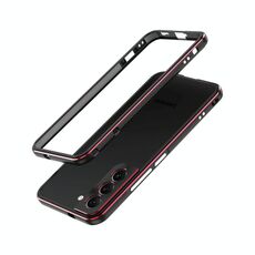 Per Samsung Galaxy S22 5G Aurora Series Protector + Metal Frame Protective Telefono (Black Red)