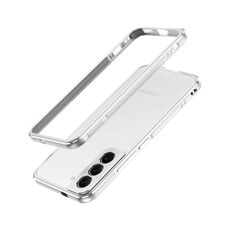 Per Samsung Galaxy S22 5G Aurora Series Protector Lens + Metal Frame Protective Telefono (Silver)