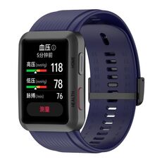 Per Huawei Watch D Solid Color Silicone Watch Band con fibbia (blu scuro)