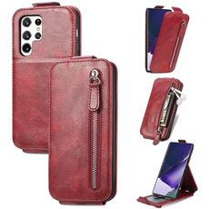 Per Samsung Galaxy S22 Ultra 5G Custodia con cerniera con cerniera Verticale Vertica