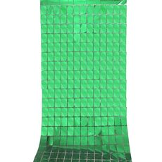 2 pezzi 1x2m quadrati di seta a pioggia tende da porto per la festa di compleanno Decorazione della parete (verde)