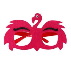 2 pezzi di occhiali divertenti feste di compleanno decorazioni cartone animato oggetti di scena fotografica, forma: uccello del fuoco rosso rosa