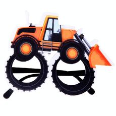 3 pezzi per bambini feste di compleanno OCCHEDI divertenti oggetti di scena fotografica (Orange Bulldozer)