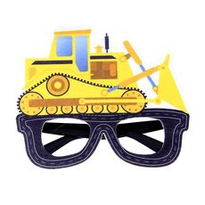 3 pezzi per bambini feste di compleanno OCCHIES divertenti Poppi di scena (Golden Bulldozer)