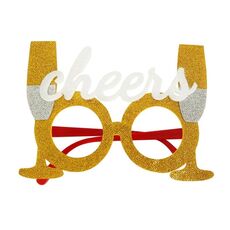 3 pezzi Happy Birthday Tema Tema occhiali Decorazione fotografica, forma: bicchiere di vino