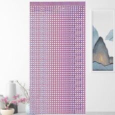2 pezzi Laser Square Rain Curtain Birthday Party Decoration (1x2m Pink)