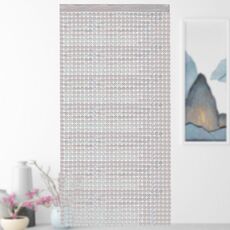 2 pezzi Laser Square Rain Curtain Birthday Party Decoration (1x2m Silver)