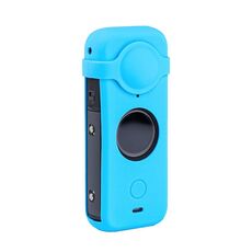 Custodia in silicone a prova di polvere per il corpo con copertura per lenti per Insta360 One X2 (blu)