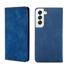 Per Samsung Galaxy S22 5G SHEAD MAGNETIC Orizzontale Flip Leather Case (blu)