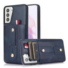Per Samsung Galaxy S22 5G Custode del portafoglio per il portafoglio di cabmiere (blu)