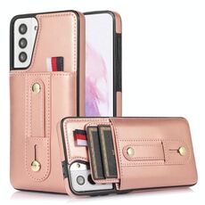Per Samsung Galaxy S22 5G Custode del portafoglio per il portafoglio di cabmiere (rosa oro)