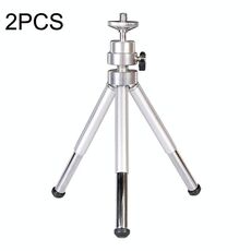 2pcs Projector Stand Desktop Mini Tripode telescopico Metal Telescopic, stile: 3 sezioni (argento)