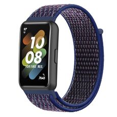 Per Huawei Band 7 Nylon Loop Buckle Watch Band (Indigo)