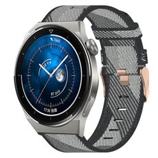 Per Huawei Watch GT3 Pro 46mm 22mm Nylon Woven Watch Band (Grey)